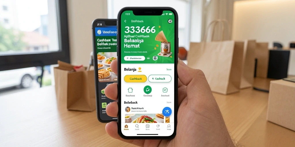 Antarmuka aplikasi 333666 untuk Cashback yang menarik dan intuitif.