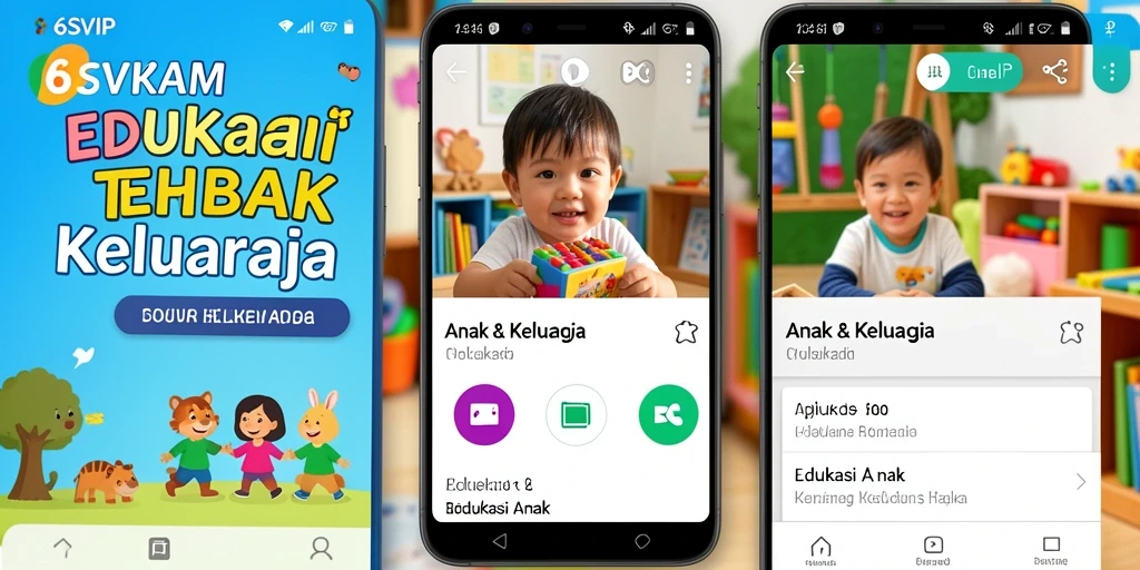 Antarmuka interaktif yang mendukung pembelajaran anak.