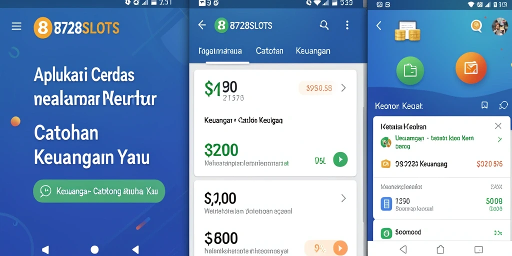 Antarmuka pengguna 8728SLOTS untuk Catatan Keuangan yang efisien.