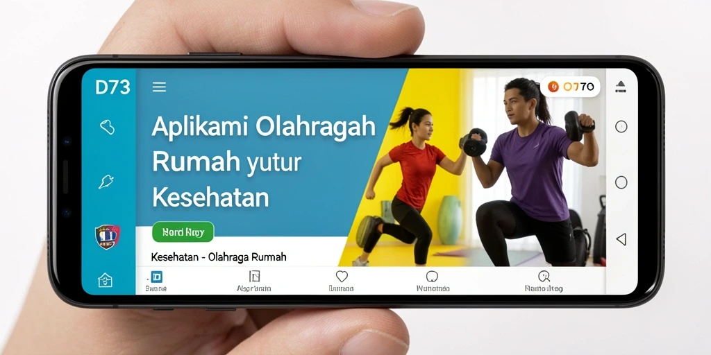Antarmuka D73 menampilkan berbagai pilihan olahraga yang mudah diakses.