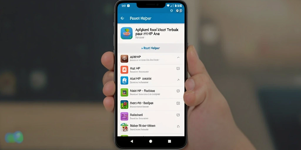Screenshot antarmuka utama aplikasi IDRRP yang menampilkan fitur Root Helper.