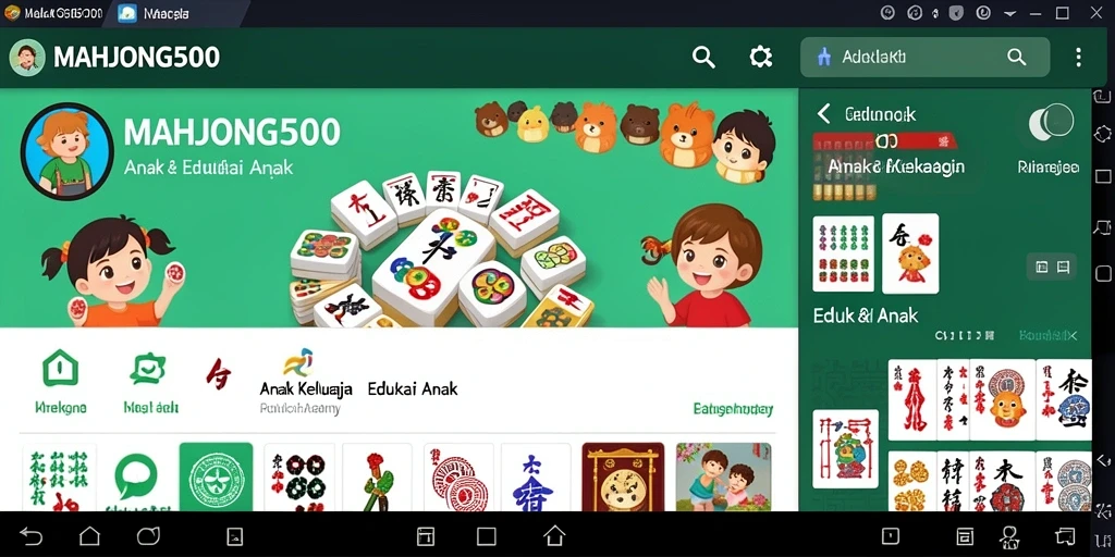 Screenshot antarmuka permainan MAHJONG500 yang interaktif dan edukatif.