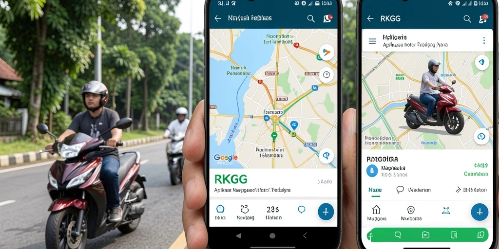 Antarmuka aplikasi RKGG yang intuitif untuk navigasi motor.